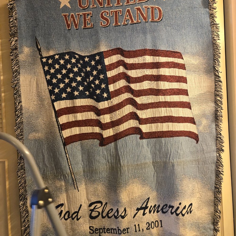 United We Stand 9/11 Tapestry Afghan NWT